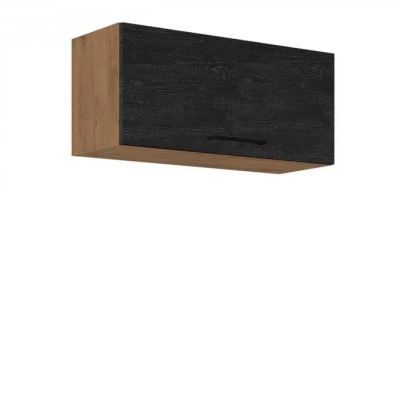 Felső zárt konyhaszekrény 80 cm ZHILAN 1 - lancelot tölgy / sötét fa