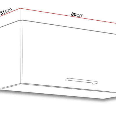 Felső zárt konyhaszekrény 80 cm ZHILAN 1 - lancelot tölgy / matera