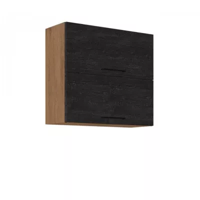 Felső konyhaszekrény 80 cm ZHILAN - lándzsás tölgy / sötét fa