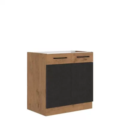 Alsó kétajtós konyhaszekrény 80 cm ZHILAN - lancelot tölgy / matera