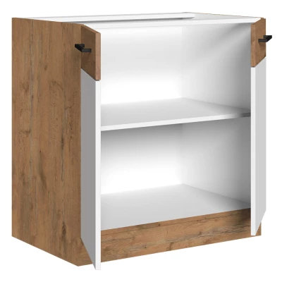 Alsó kétajtós konyhaszekrény 80 cm ZHILAN - lancelot tölgy / sötét fa