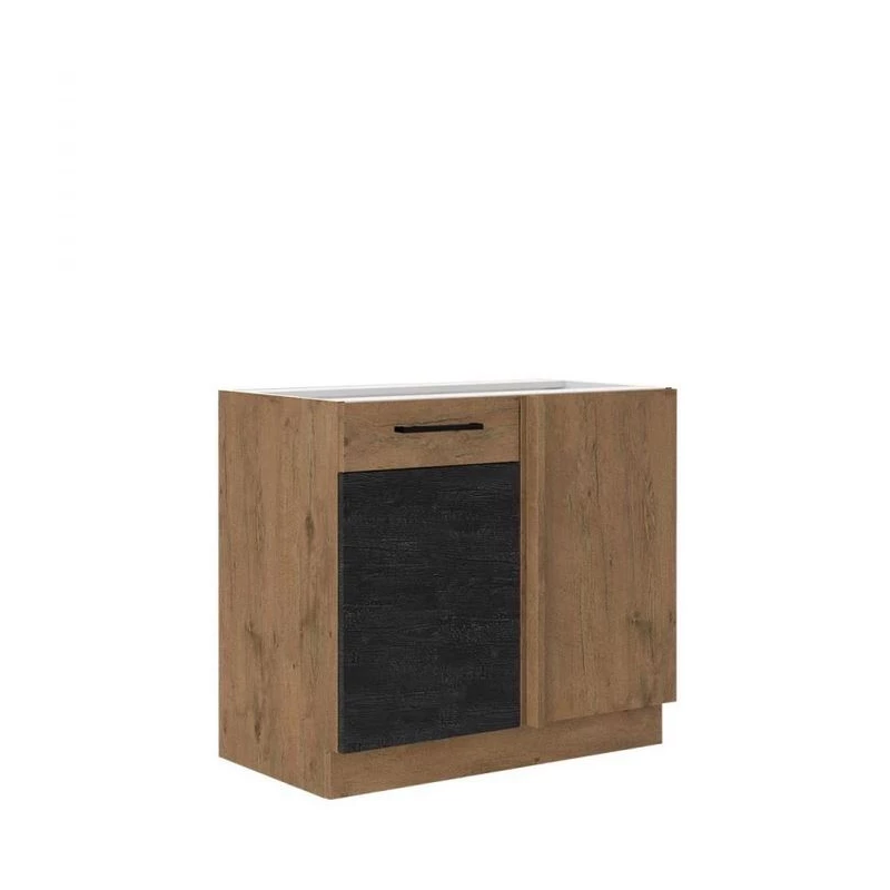 Alsó konyhaszekrény 90 cm ZHILAN - lancelot tölgy / sötét fa