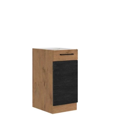 Alsó egyajtós konyhaszekrény 40 cm ZHILAN - lancelot tölgy / sötét fa