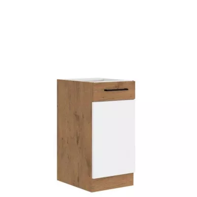 Alsó egyajtós konyhaszekrény 40 cm ZHILAN - lancelot tölgy / fényes fehér