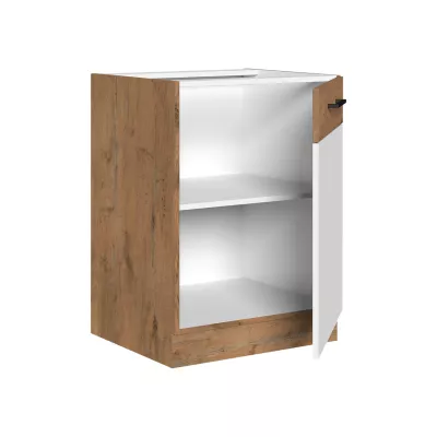 Alsó egyajtós konyhaszekrény 60 cm ZHILAN - lancelot tölgy / sötét fa