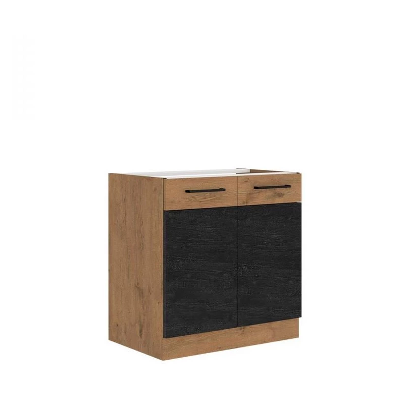 Konyhaszekrény mosogató alatt 80 cm ZHILAN - lancelot tölgy / sötét fa