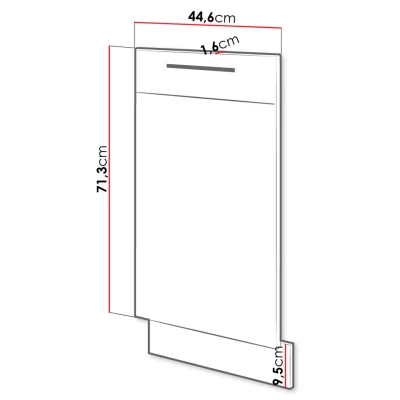 ZHILAN konyhaszekrény ajtó - 713x446 mm, lancelot tölgy / matera