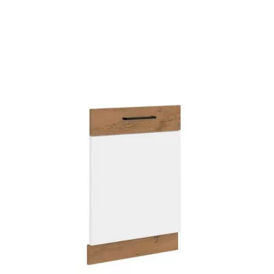 ZHILAN konyhaszekrény ajtó - 713x596 mm, lancelot tölgy / fényes fehér