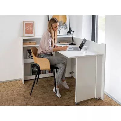 CELENA összecsukható íróasztal - fehér, jobbos