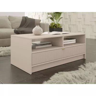 TABORO fiókos dohányzóasztal - bézs