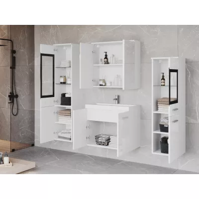 YUKO 2 fürdőszoba szett LED világítással - fekete / grafit + Maro csaptelep INGYEN