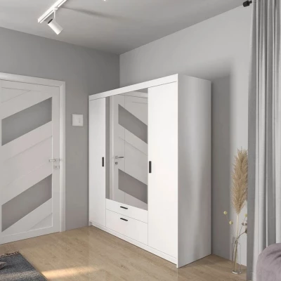Tükrös gardrób 176 cm ARCATA - fehér
