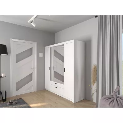 Tükrös gardrób 176 cm ARCATA - fehér