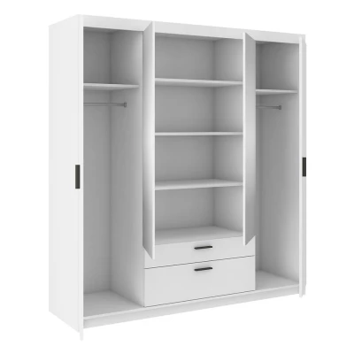 Tükrös gardrób 176 cm ARCATA - fehér