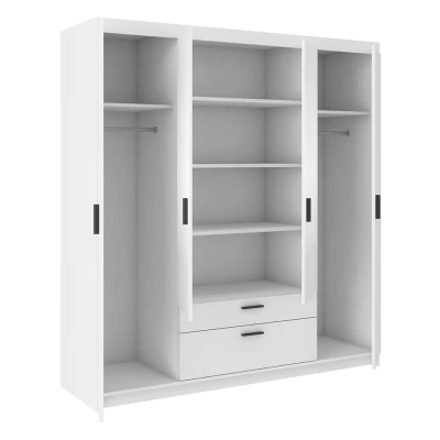 Gardróbszekrény 176 cm hálószobába ARCATA - fehér