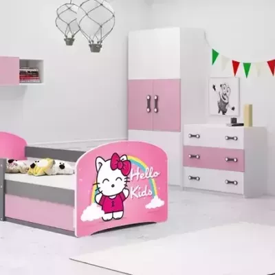 Gyerekágy tárolóhellyel matrac nélkül 80x160 CAT 1 - grafitszürke