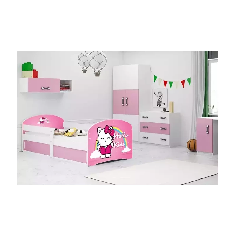 Gyerekágy tárolóhellyel és matraccal 80x160 KAT. 1 - fehér