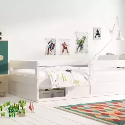 Gyerekágy 80x160 ZIXI matraccal és ajtóval - fehér