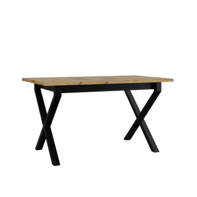 Kihúzható étkezőasztal 140x80 cm ALVARADO 1 - artisan tölgy / fekete