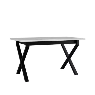 Kihúzható étkezőasztal 140x80 cm ALVARADO 1 - fehér / fekete