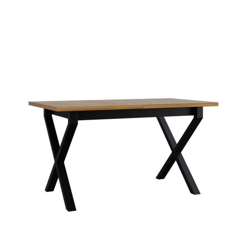 Kihúzható étkezőasztal 140x80 cm ALVARADO 1 - unokája tölgy / fekete