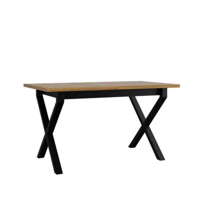 Kihúzható étkezőasztal 140x80 cm ALVARADO 1 - unokája tölgy / fekete