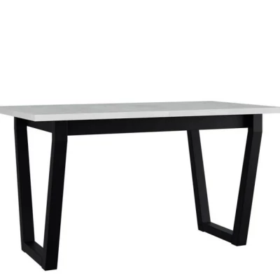 Kihúzható étkezőasztal 140x80 cm ALVARADO 2 - fehér / fekete