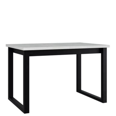 Kihúzható étkezőasztal 160x92 cm ALVARADO 4 - fehér / fekete