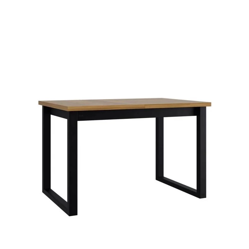 Kihúzható étkezőasztal 160x92 cm ALVARADO 4 - unokája tölgy / fekete