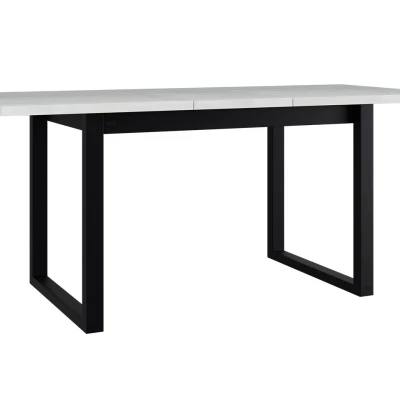 Kihúzható étkezőasztal 160x92 cm ALVARADO 4 - fehér / fekete