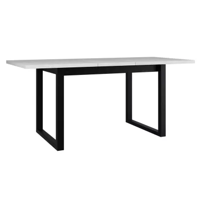Kihúzható étkezőasztal 160x92 cm ALVARADO 4 - fehér / fekete