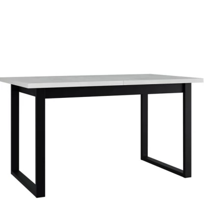 Kihúzható konyhaasztal 140x80 cm ALVARADO 5 - fehér / fekete