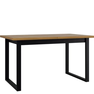 Kihúzható konyhaasztal 140x80 cm ALVARADO 5 - unokája tölgy / fekete
