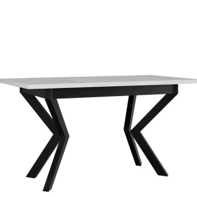 Kihúzható étkezőasztal 140x80 cm ALVARADO 3 - fehér / fekete