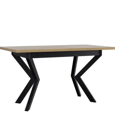Kihúzható étkezőasztal 140x80 cm ALVARADO 3 - sonoma tölgy / fekete