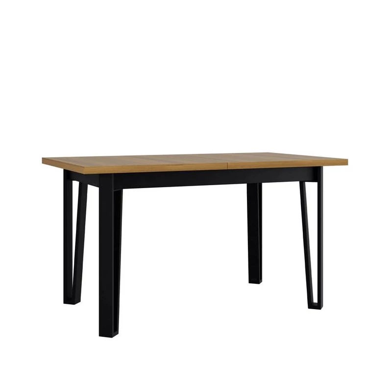 Kihúzható konyhaasztal 140x80 cm ALVARADO 6 - unokája tölgy / fekete