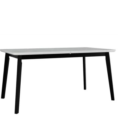 Kihúzható étkezőasztal 160x90 cm ANGLETON 8 - fehér / fekete