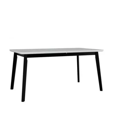 Kihúzható étkezőasztal 160x90 cm ANGLETON 8 - fehér / fekete