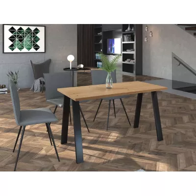 Étkezőasztal 138x67 cm KOCIO - artisan tölgy / fekete