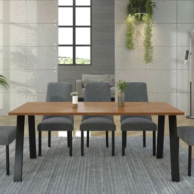 Étkezőasztal 185x90 cm KOCIO - lancelot tölgy / fekete