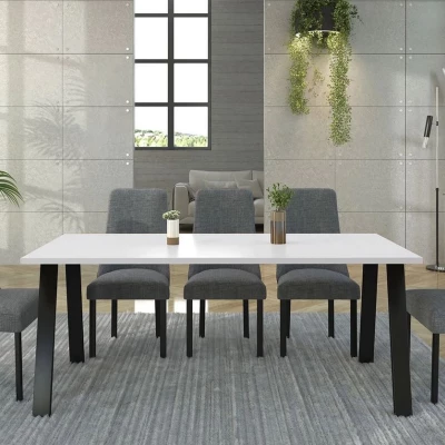 Étkezőasztal 185x90 cm KOCIO - fehér / fekete