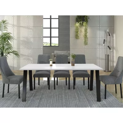 Étkezőasztal 185x90 cm KOCIO - fehér / fekete