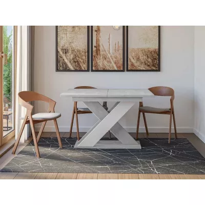 Kihúzható étkezőasztal 120x90 cm FIGOL - szürke / fehér