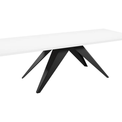 Kihúzható étkezőasztal 140x80 cm EDGAR - lancelot tölgy / fekete