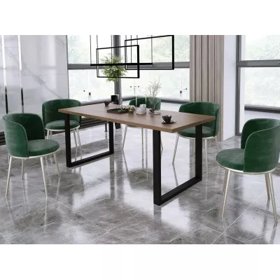 Étkezőasztal 185x67 cm IZMIR - lancelot tölgy / fekete