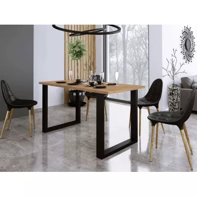 Étkezőasztal 138x67 cm IZMIR - lancelot tölgy / fekete