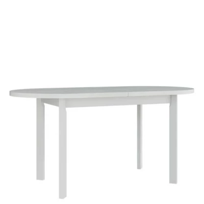 Kihúzható ovális étkezőasztal 160x80 cm BANGS 9 - fehér