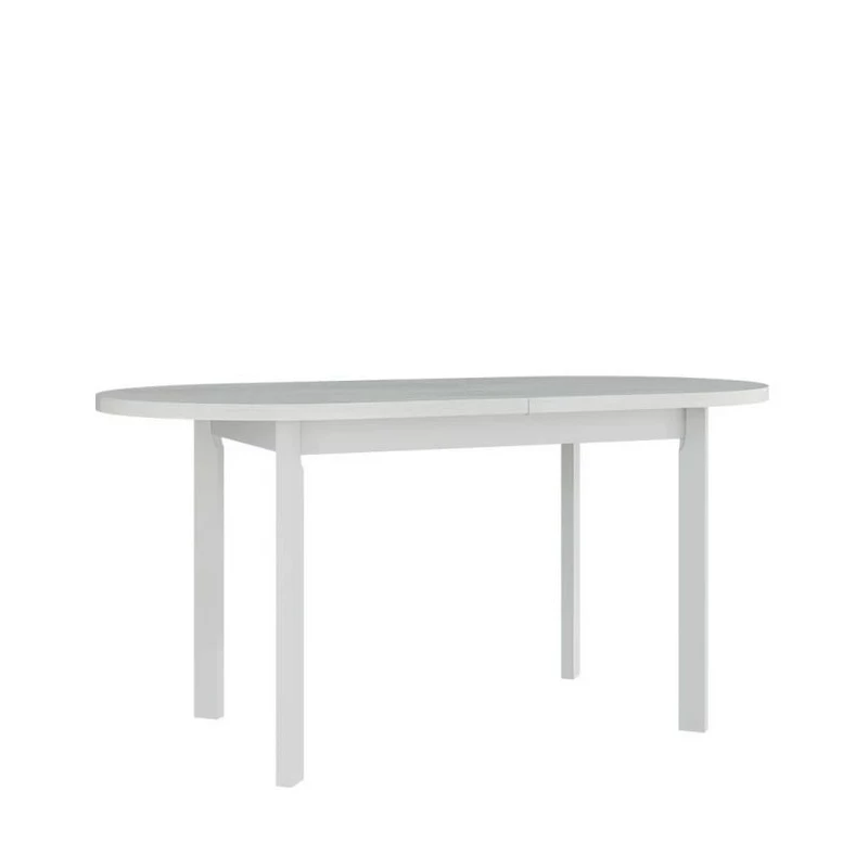 Kihúzható ovális étkezőasztal 160x80 cm BANGS 9 - fehér