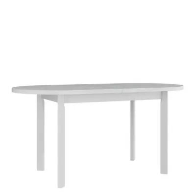 Kihúzható ovális étkezőasztal 160x80 cm BANGS 9 - fehér