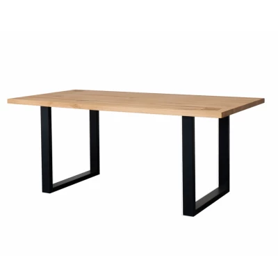 Étkezőasztal 160x90 LEXY - olajozott vadtölgy / fekete